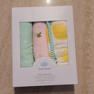 Cloud Island Muslin Blankets - NEW IN BOX